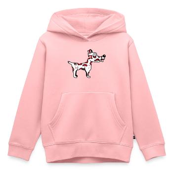 Hund Zombie Untot Halloween Horror Leiche Grusel - Kinder Premium Organic Hoodie - Rosa - Vorne - AI Model Kid Female (0cm)