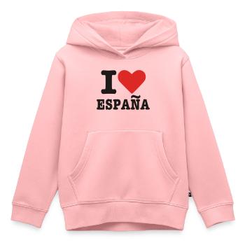 Espagne - Sweat Premium à capuche enfant bio - rose - Devant - AI Model Kid Female (0cm)
