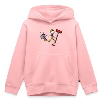 Cleaning man - Kids Premium Organic Hoodie - rose - Front - AI Model Kid Female (0cm)