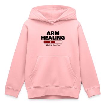 Arm Healing Please Wait - Kinder Premium Organic Hoodie - Rosa - Vorne - AI Model Kid Female (0cm)