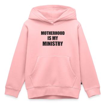 Mom Life Mama Mutterschaft Ist Mein Ministerium - Kinder Premium Organic Hoodie - Rosa - Vorne - AI Model Kid Female (0cm)