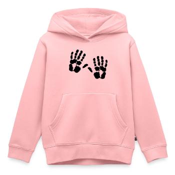Handprint hand - Kids Premium Organic Hoodie - rose - Front - AI Model Kid Female (0cm)