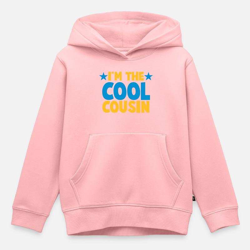 Ich bin der Cousin COOL! - Kinder Premium Organic Hoodie - Rosa