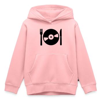 Vinyl - Sweat Premium à capuche enfant bio - rose - Devant - AI Model Kid Female (0cm)