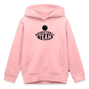Basketball Team - Sweat Premium à capuche enfant bio - rose - Devant - AI Model Kid Female (0cm)