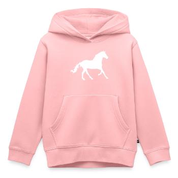 Pferd - Kinder Premium Organic Hoodie - Rosa - Vorne - AI Model Kid Female (0cm)