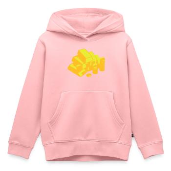 Gold - Kinder Premium Organic Hoodie - Rosa - Vorne - AI Model Kid Female (0cm)