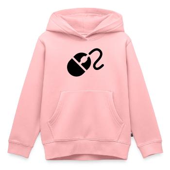 Computer Mouse - Sweat Premium à capuche enfant bio - rose - Devant - AI Model Kid Female (0cm)