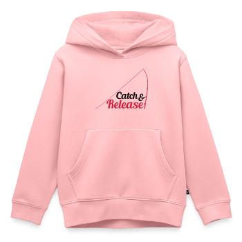 rejeter attraper et relâcher le pêcheur - Sweat Premium à capuche enfant bio - rose - Devant - AI Model Kid Female (0cm)