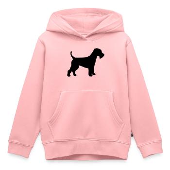 Welsh Terrier - Sweat Premium à capuche enfant bio - rose - Devant - AI Model Kid Female (0cm)