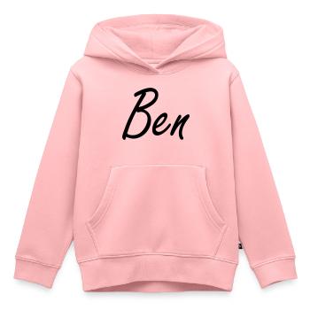 Ben - Kinder Premium Organic Hoodie - Rosa - Vorne - AI Model Kid Female (0cm)