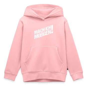 Mach ich Morgen - Kinder Premium Organic Hoodie - Rosa - Vorne - AI Model Kid Female (0cm)