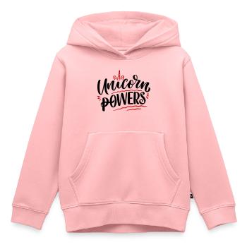 Unicorn Einhorn Kraft Power Baby Kinder - Kinder Premium Organic Hoodie - Rosa - Vorne - AI Model Kid Female (0cm)