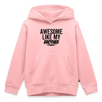 Großartig wie mein Bruder - Kinder Premium Organic Hoodie - Rosa - Vorne - AI Model Kid Female (0cm)