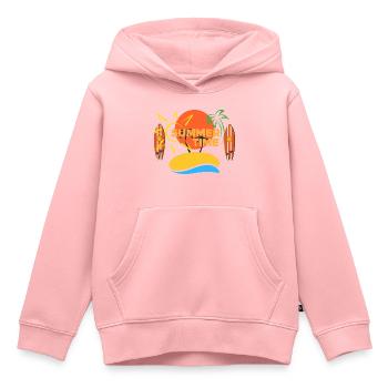 SOMMERZEIT - Kinder Premium Organic Hoodie - Rosa - Vorne - AI Model Kid Female (0cm)