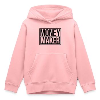 Money Maker Shield Empire - Kids Premium Organic Hoodie - rose - Front - AI Model Kid Female (0cm)