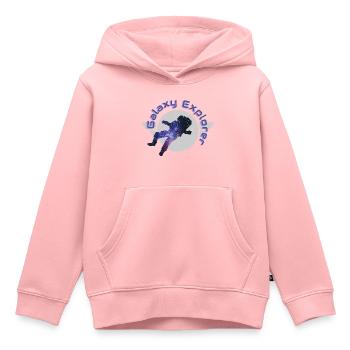 Galaxy Explorer Galaxy Space Astronaut Cadeau - Sweat Premium à capuche enfant bio - rose - Devant - AI Model Kid Female (0cm)