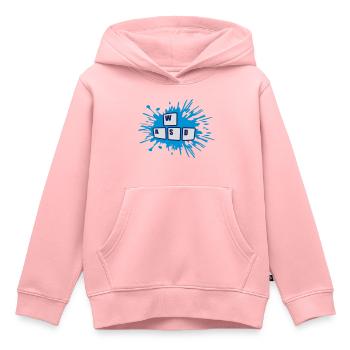 Gamer WASD Tastatur Tasten - Kinder Premium Organic Hoodie - Rosa - Vorne - AI Model Kid Female (0cm)
