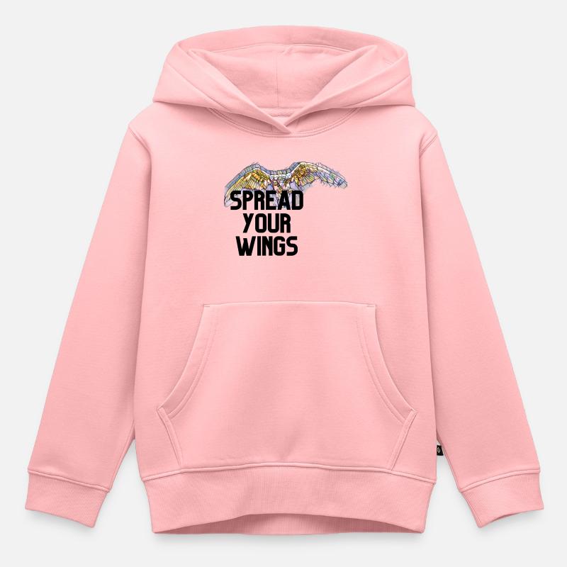 Diffusez vos WIngs - Montrez ce que vous pouvez faire! - Sweat Premium à capuche enfant bio - rose