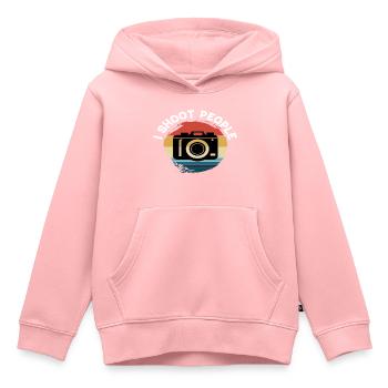 I shoot People - Kinder Premium Organic Hoodie - Rosa - Vorne - AI Model Kid Female (0cm)