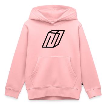 Gliederungsbuchstabe N - Kinder Premium Organic Hoodie - Rosa - Vorne - AI Model Kid Female (0cm)