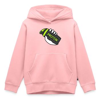 Protein Shaker: Befeuern Sie Ihre Fitnessreise! - Kinder Premium Organic Hoodie - Rosa - Vorne - AI Model Kid Female (0cm)