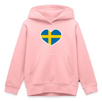 Schwedisches Herz - Kinder Premium Organic Hoodie - Rosa - Vorne - AI Model Kid Female (0cm)