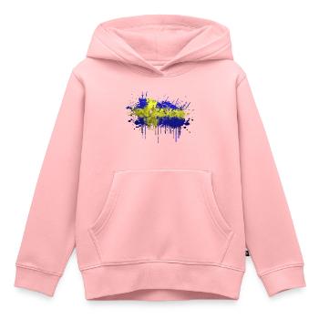 Suède Suède Scandinavie Pays nordiques Viking Europe - Sweat Premium à capuche enfant bio - rose - Devant - AI Model Kid Female (0cm)