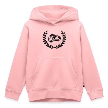 wedding rings - Kids Premium Organic Hoodie - rose - Front - AI Model Kid Female (0cm)