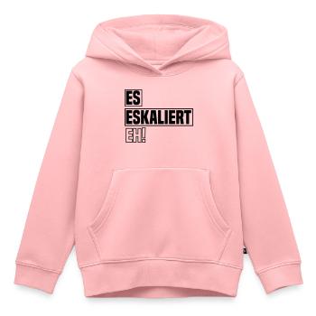 es eskaliert eh - Kinder Premium Organic Hoodie - Rosa - Vorne - AI Model Kid Female (0cm)