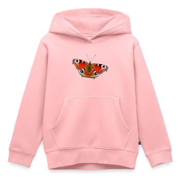 Butterfly peacock butterfly - Kids Premium Organic Hoodie - rose - Front - AI Model Kid Female (0cm)