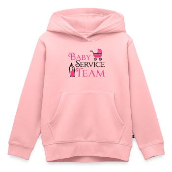 Baby Service Team - Kinder Premium Organic Hoodie - Rosa - Vorne - AI Model Kid Female (0cm)