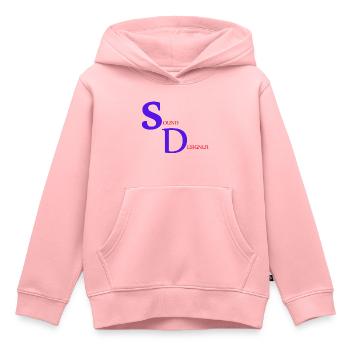 Sound Designer - Sweat Premium à capuche enfant bio - rose - Devant - AI Model Kid Female (0cm)