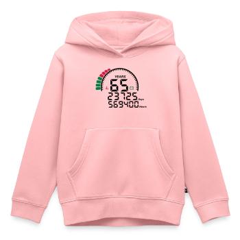 compteur anniversaire years ans 65 - Sweat Premium à capuche enfant bio - rose - Devant - AI Model Kid Female (0cm)