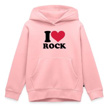 Rock - Sweat Premium à capuche enfant bio - rose - Devant - AI Model Kid Female (0cm)