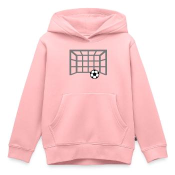 but de football - Sweat Premium à capuche enfant bio - rose - Devant - AI Model Kid Female (0cm)