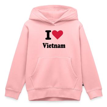 Vietnam - Kinder Premium Organic Hoodie - Rosa - Vorne - AI Model Kid Female (0cm)