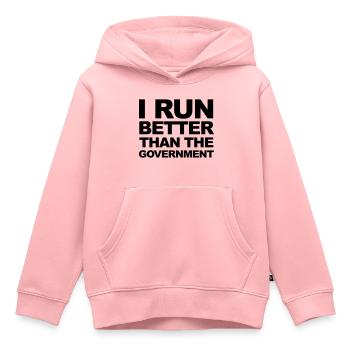 Run - Kinder Premium Organic Hoodie - Rosa - Vorne - AI Model Kid Female (0cm)