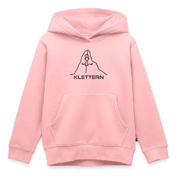 Klettern am Seil - Kinder Premium Organic Hoodie - Rosa - Vorne - AI Model Kid Female (0cm)