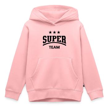 Super Team - Kids Premium Organic Hoodie - rose - Front - AI Model Kid Female (0cm)