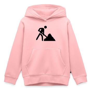 baustelle icon - Kinder Premium Organic Hoodie - Rosa - Vorne - AI Model Kid Female (0cm)