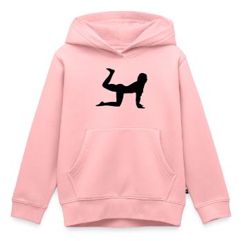 Sport Frau Silhouette - Kinder Premium Organic Hoodie - Rosa - Vorne - AI Model Kid Female (0cm)