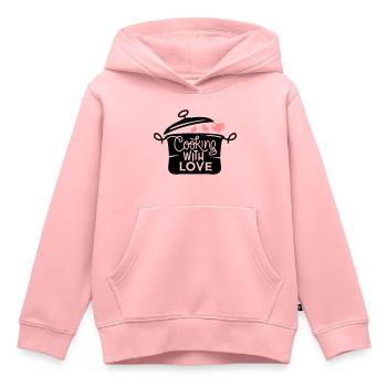 Cuisine de cuisine - Sweat Premium à capuche enfant bio - rose - Devant - AI Model Kid Female (0cm)