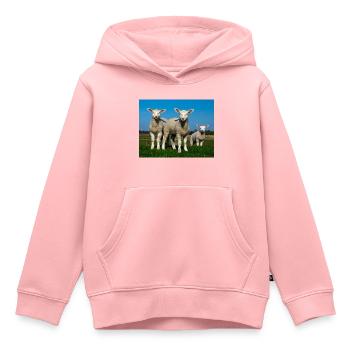 lambs in the pasture - Kids Premium Organic Hoodie - rose - Front - AI Model Kid Female (0cm)