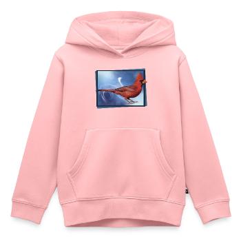 Der nördliche Kardinal - Kinder Premium Organic Hoodie - Rosa - Vorne - AI Model Kid Female (0cm)