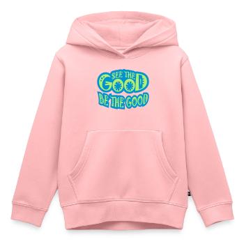 be the good Zitat - Kinder Premium Organic Hoodie - Rosa - Vorne - AI Model Kid Female (0cm)