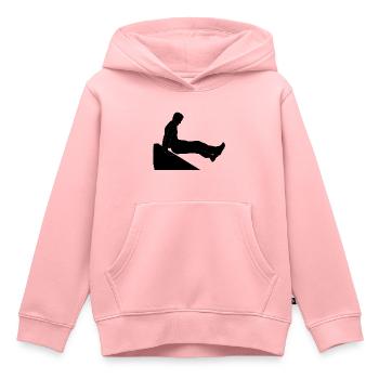 Dash parkour jump skill - Kids Premium Organic Hoodie - rose - Front - AI Model Kid Female (0cm)