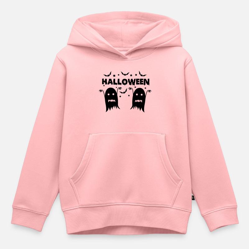 Halloween - Sweat Premium à capuche enfant bio - rose