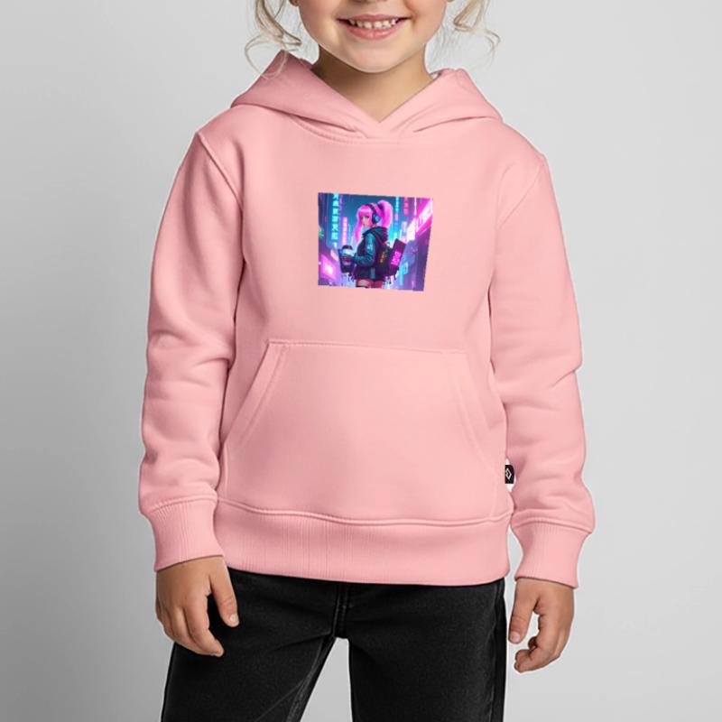 Cyber DJ Coder – Beats, Bytes & Blinks Kinder Premium Organic Hoodie