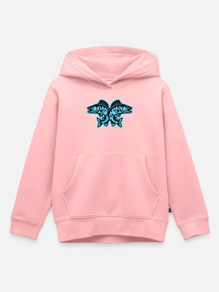 Hecht Fische - Kinder Premium Organic Hoodie - Rosa